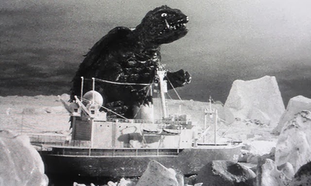 Gamera, rising from the Arctic